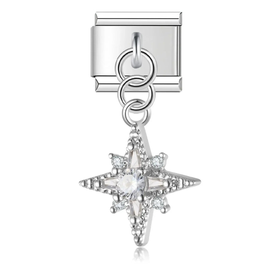 Pendentif Étoile Strass Argent