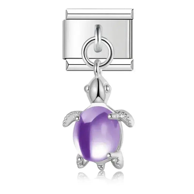 Pendentif Tortue Violet